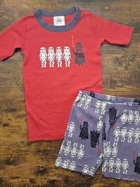 Hanna Andersson Star Wars Red Stormtrooper Shorts Pajama Set